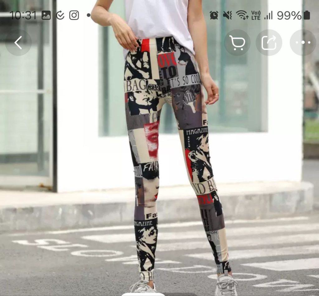 Леггинсы с принтом американского флага