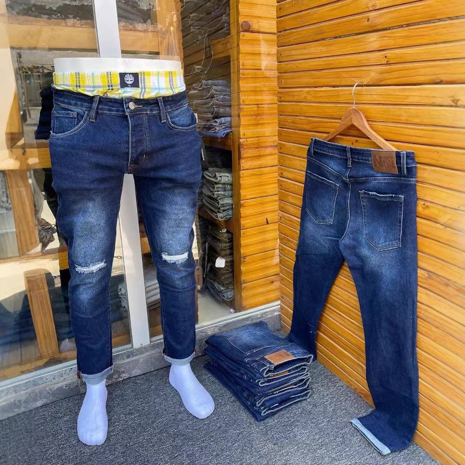 Мужские джинсы, прямой крой, карго‑стиль, готовые к отгрузке.
