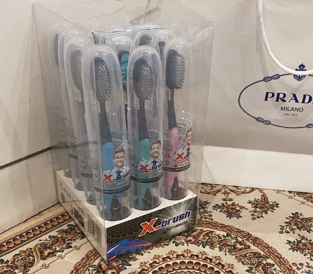 Бамбуковая зубная щётка с мягкой угольной щетиной, для взрослых, в отдельной упаковке. (по 12 штук)